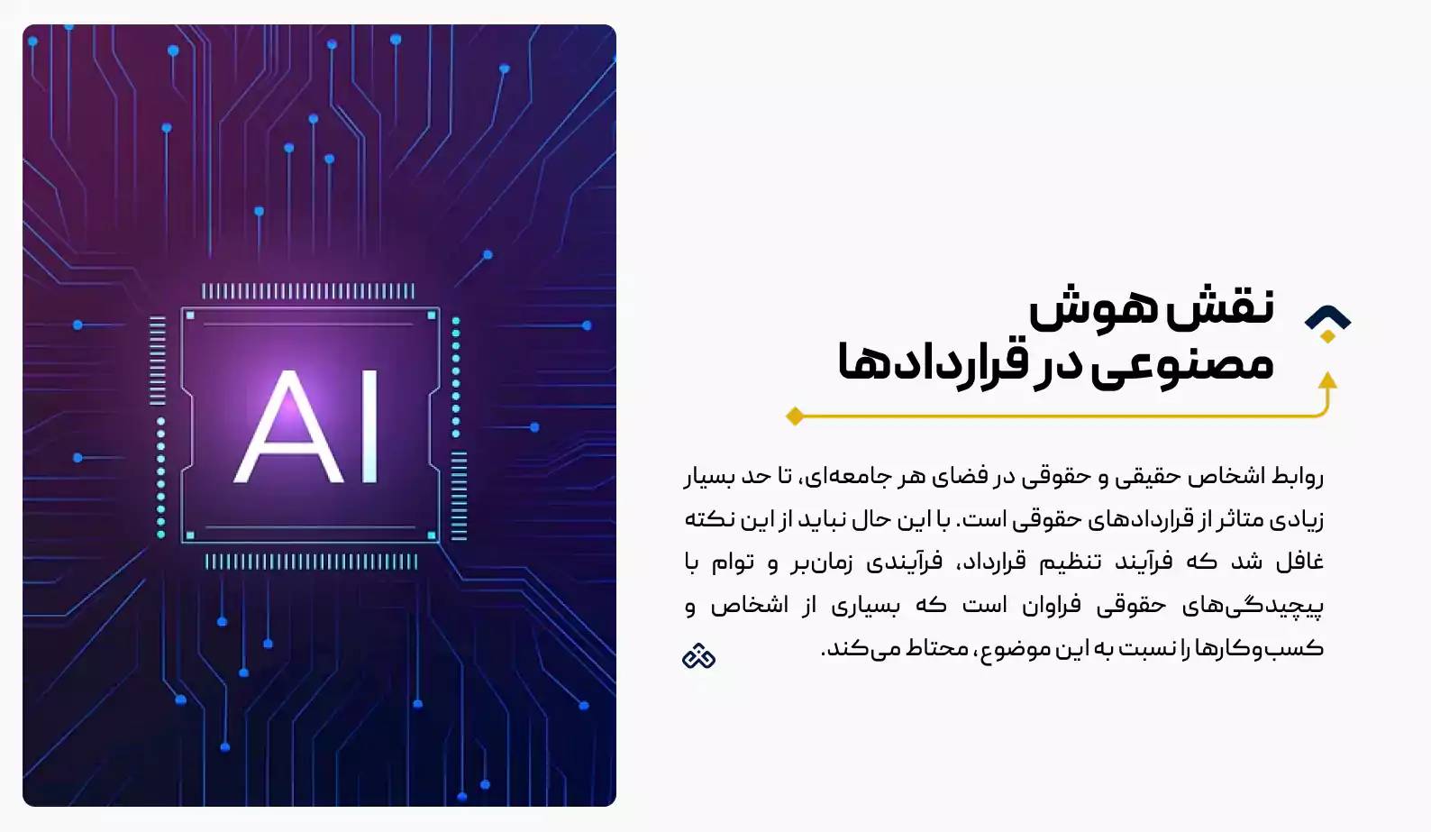 نقش هوش مصنوعی در قراردادها